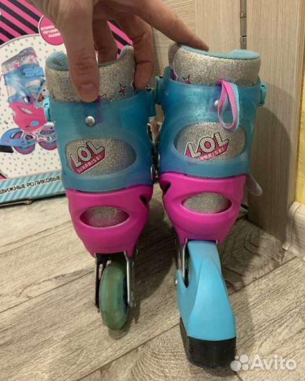 Роликовые коньки детские раздвижные,отл сост