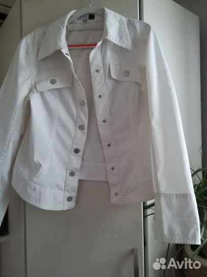 Жакет (пиджак) женский белый хлопок летний