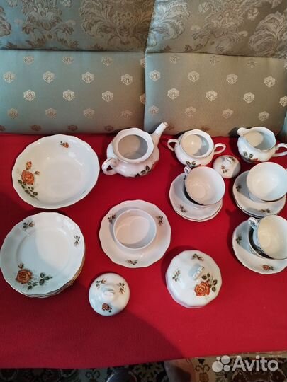 Чайный сервиз Польша 70 годов новый фарфор