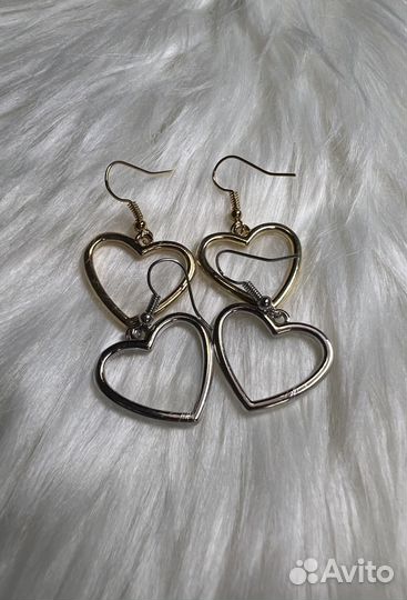 Серёжки сердечки