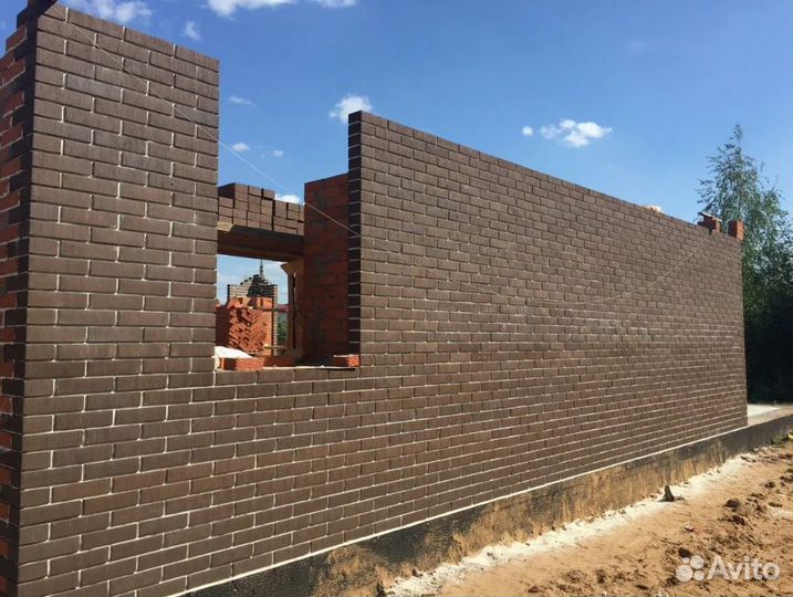 Кирпич облицовочный фасад Шоколад с завода от 10м3