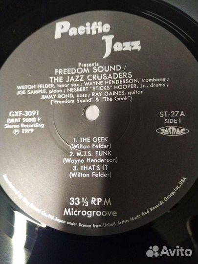 The Jazz Crusaders фирменный винил япония