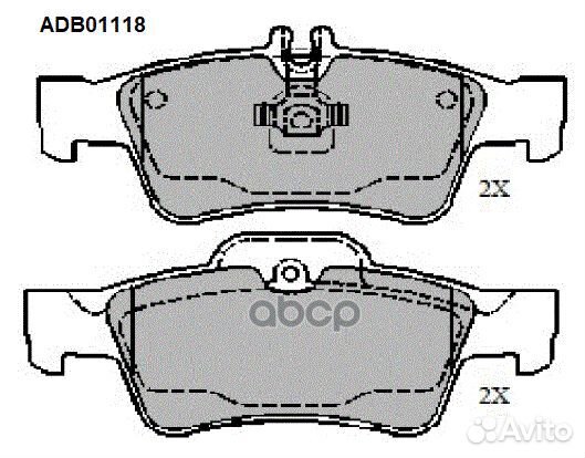 Колодки тормозные дисковые зад ADB01118 ADB