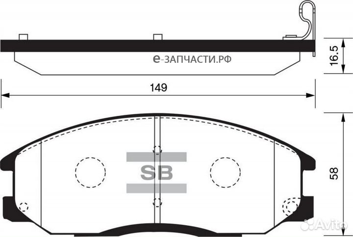Sangsin brake SP1157 Колодки торм.пер