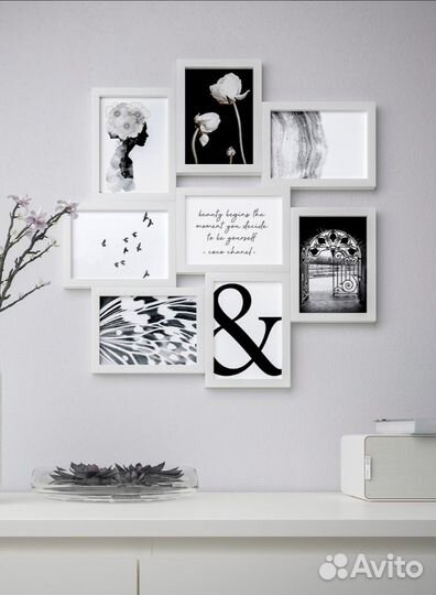 Рама для коллажа на 8 фото икеа Вэксбу