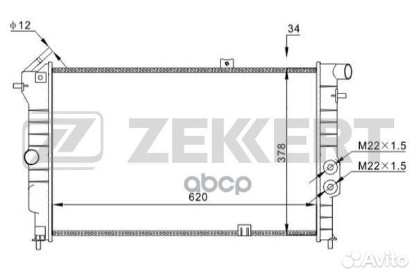 Радиатор охлаждения двигателя Opel Calibra A 89