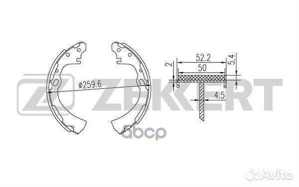 Колодки торм. бараб. задн. Nissan Caravan (E25)