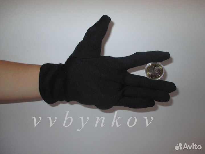 Перчатки нумизматические. Белые. Черные