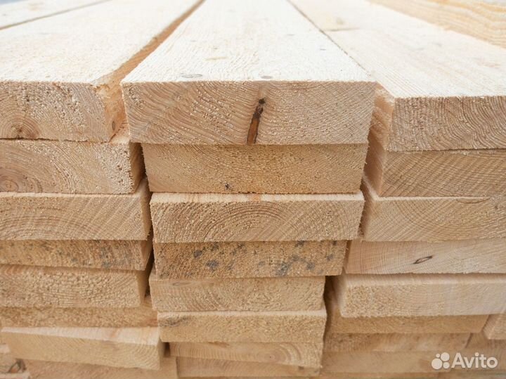 Доска обрезная сухая строганная 20х96х6000