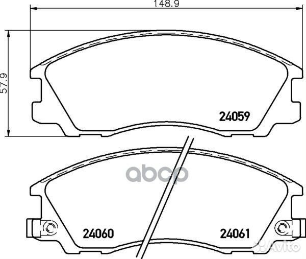 Колодки тормозные дисковые перед NP6059 NP6