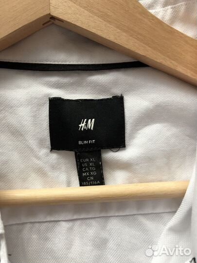 Рубашка мужская H&M белая, новая