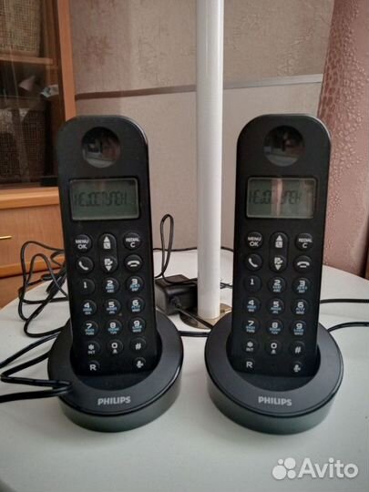 Телефон беспроводной Philips D120 две трубки