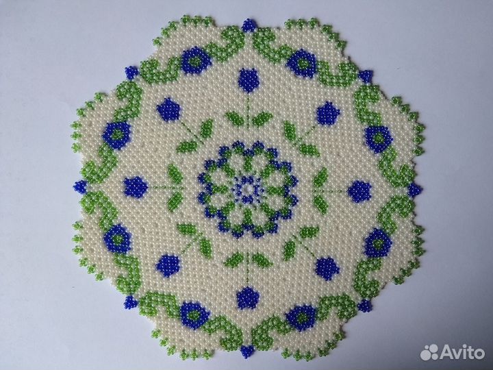 Салфетки из бисера на заказ. Датская техника 2