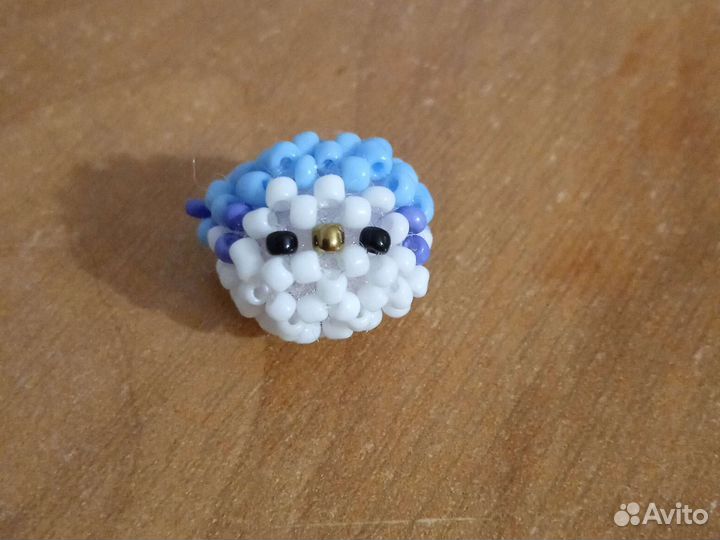Бисер в подарок кольцо с ушками зайца