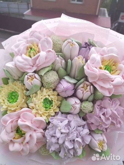 Зефирный букет на День рождения, свадьбу