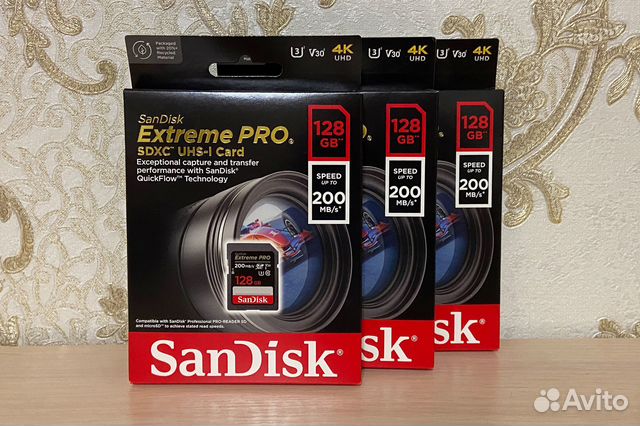 Карта памяти SD 128Gb SanDisk Extreme Pro sdxc