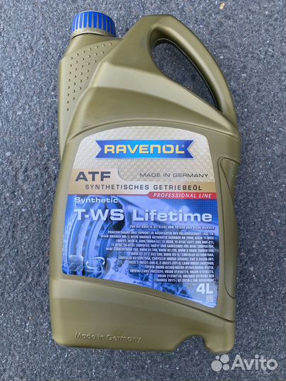 Масло АКПП 4 л Ravenol ATF T-WS Lifetime