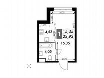 Апартаменты-студия, 23,9 м², 10/15 эт.