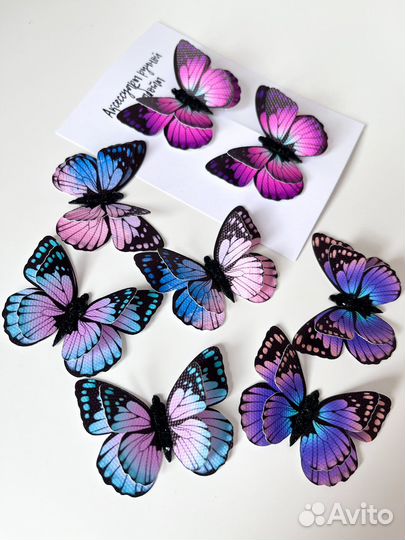 Бабочки заколки