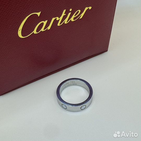 Cartier love кольцо серебряное