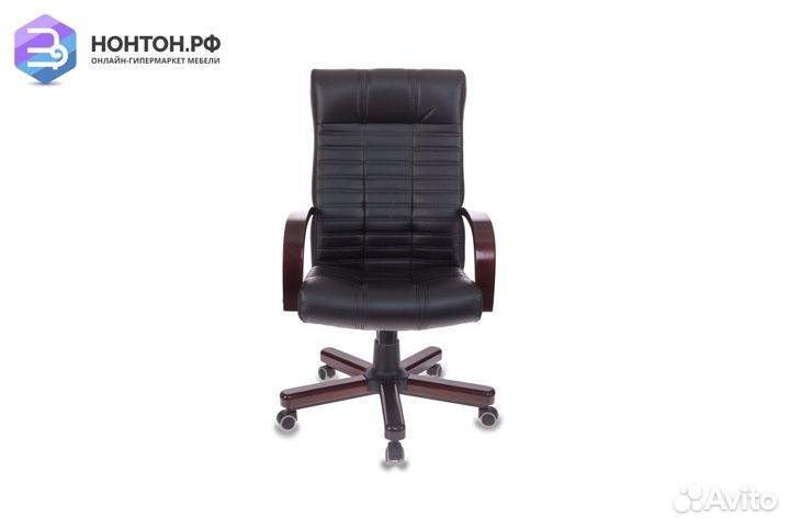 Кресло руководителя Бюрократ KB-10walnut черное