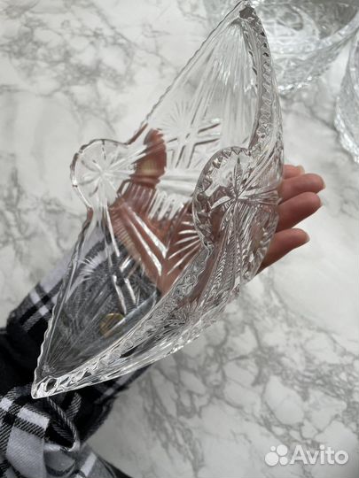 Ваза хрустальная Лодочка