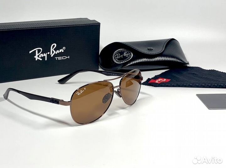 Очки Ray Ban Aviator коричневые