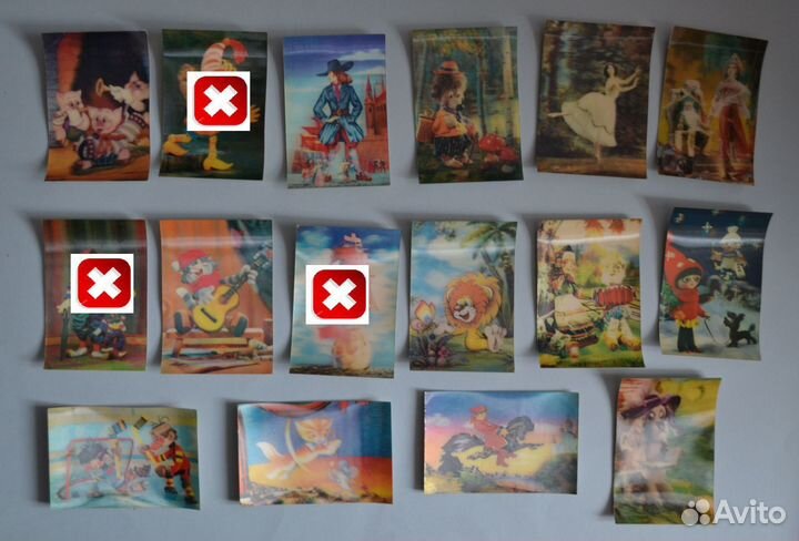 Календарики и открытки 3D, мультфильмы