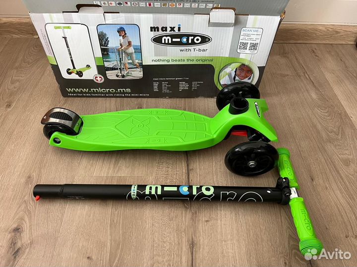 Новый самокат Макси Микро зеленый