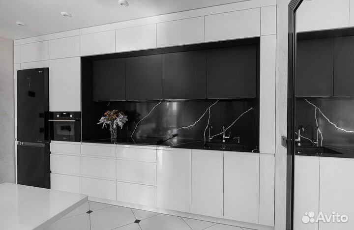 Кухня без ручек на заказ