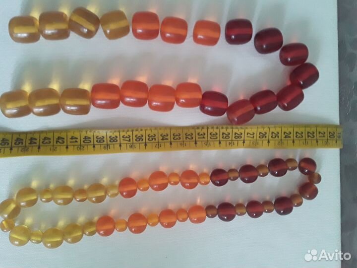 Бусы янтарь