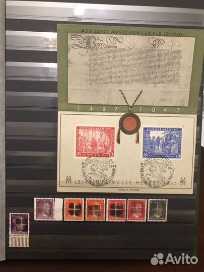 Блоки почтовые СССР и Германии