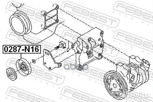 0287-N16 ролик натяжной Nissan Almera 1.5-1.8