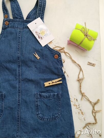 86р Джинсовый сарафан Fled&Flo Англия в идеале