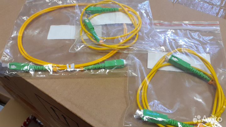 Патчкорд оптический SC/APC-SC/APC, SM, 3,0 мм, 1 м