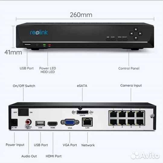 IP видеорегистратор Reolink RLN8-410
