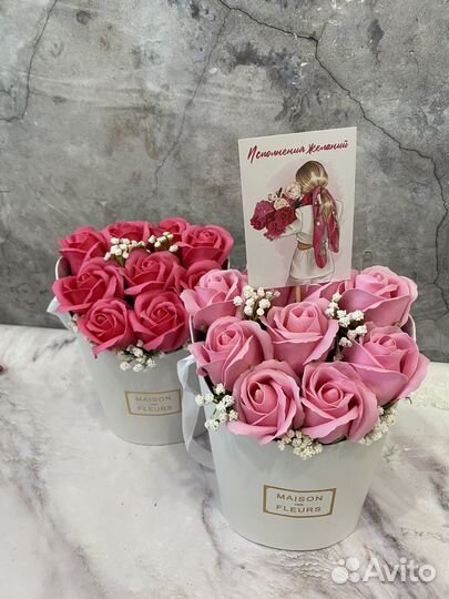 Букет из мыльных роз