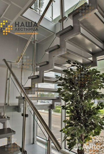 Металлический Каркас Лестницы на Монокосоуре на Вт