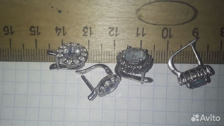 Серьги серебро