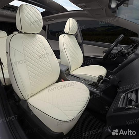 Авточехол экокожа-ромб Citroen C4 купе 2004-2011