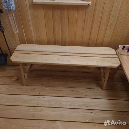 Скамейка для бани и сауны. Материал лиственница