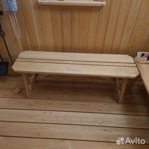 Скамейка для бани и сауны. Материал лиственница