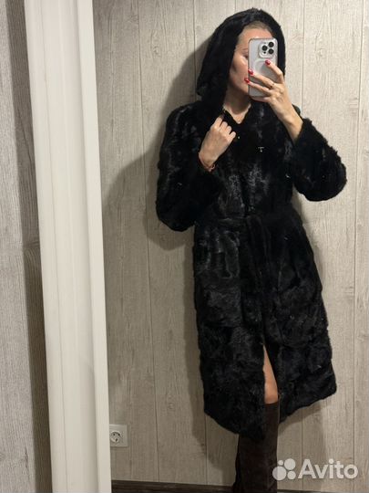 Шуба норковая, натуральный мех. Размер-42-44