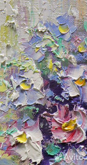 Картина маслом, Цветы любимой, 24х18 см