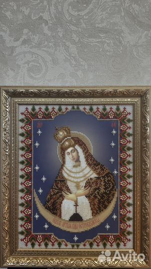 Икона Божией Матери Остробрамская (бисер)