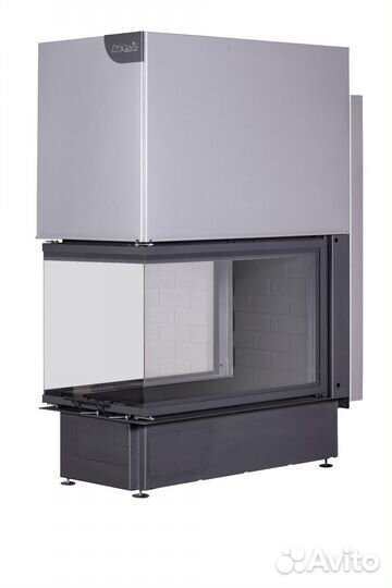 Камин Экокамин дельта 900 B три стекла принтинг че