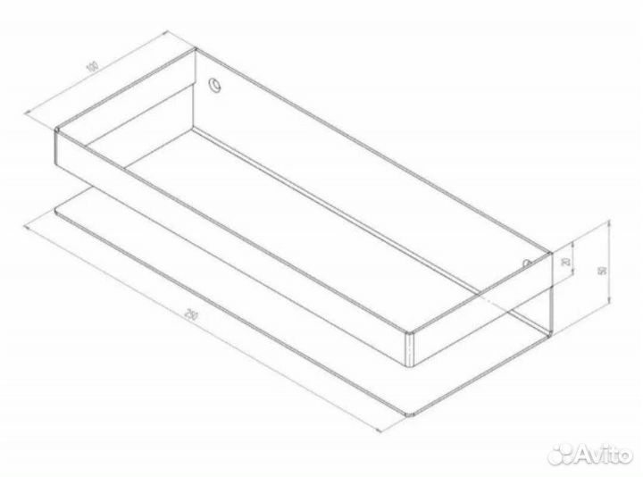 Полка для ванной для кухни новая лофт