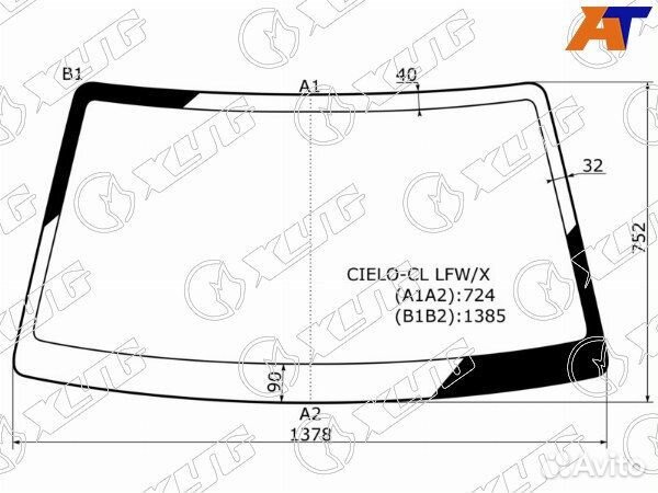 Стекло лобовое daewoo nexia