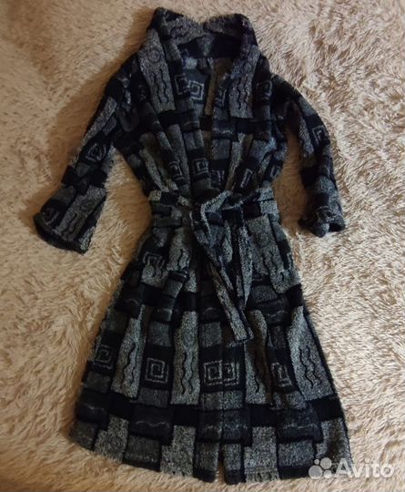 Халат тёплый махровый мужской банный