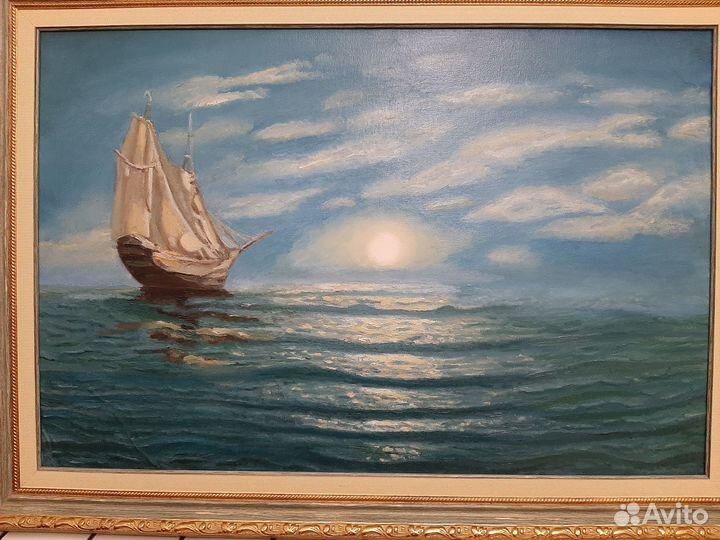 Картина маслом на холсте Морской пейзаж 40*60